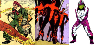 Images: Paste Pot Pete, Marvel; Scissomen, DC; Living Eraser, Marvel